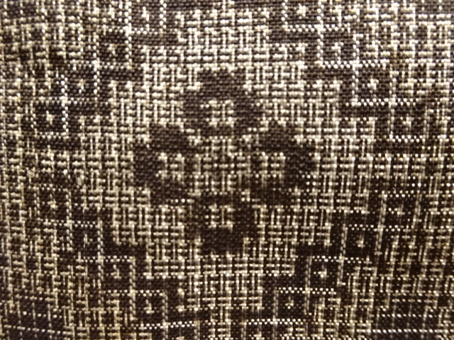 JAPANESE KIMONO / ANTIQUE KIMONO / SILK / DORO OSHIMA TSUMUGI / WOVEN GEOMETRIC